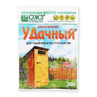 Удачный (порошок) биопрепарат для туалетов и выгребных ям, 30 г