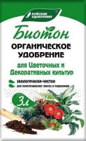 Органическое удобрение &quot;Биотон&quot; для цветочных и декоративных культур, 3 л